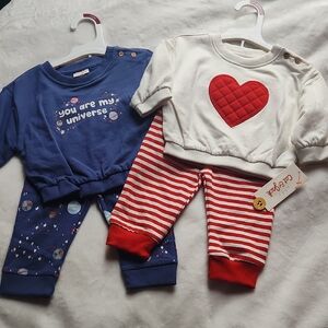 Cat & Jack, Baby, Unisex 3 Months, Adorable Valentein's Heart Outfits
